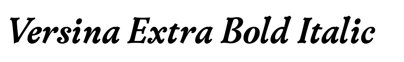 Versina Extra Bold Italic